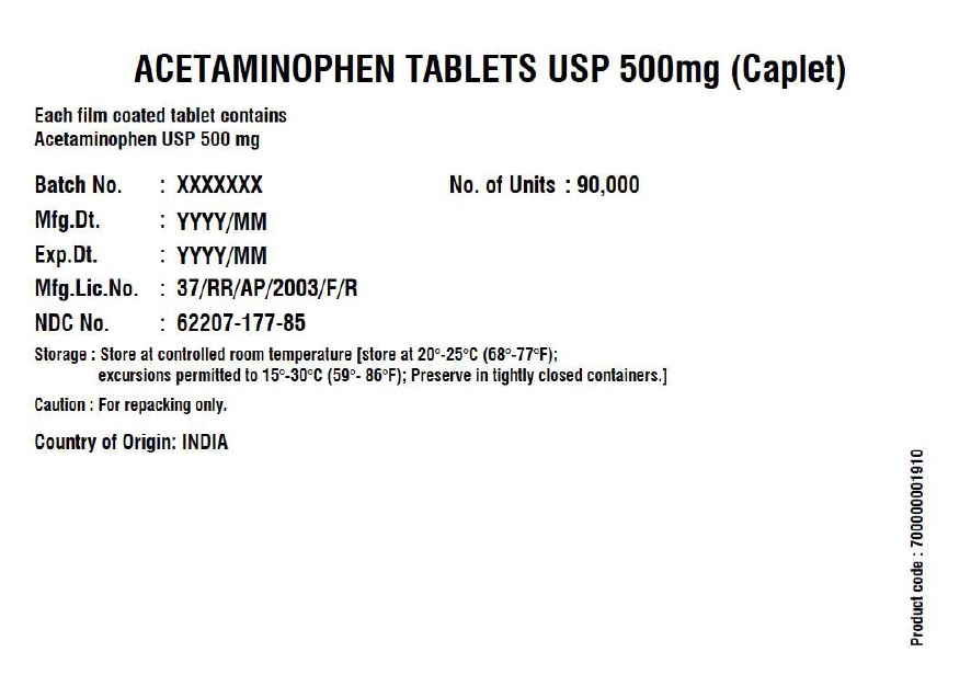 Pill image for Acetaminophen Tablets Usp 500 Mg (caplet)