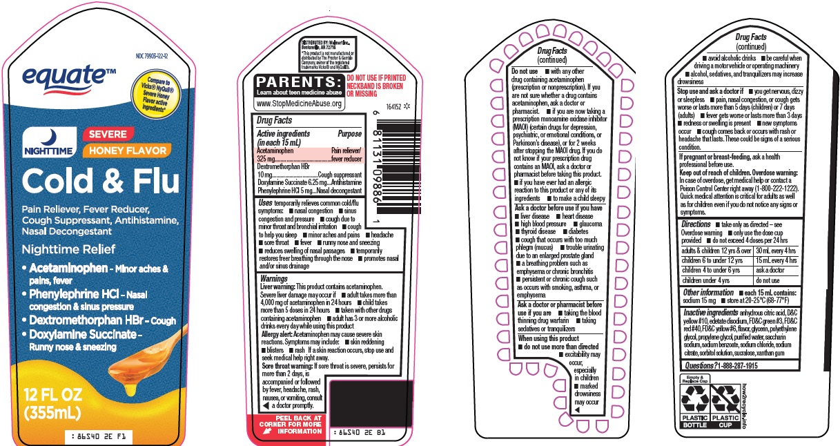 Pill image for Wal-mart Nighttime Cold & Flu Drug Facts