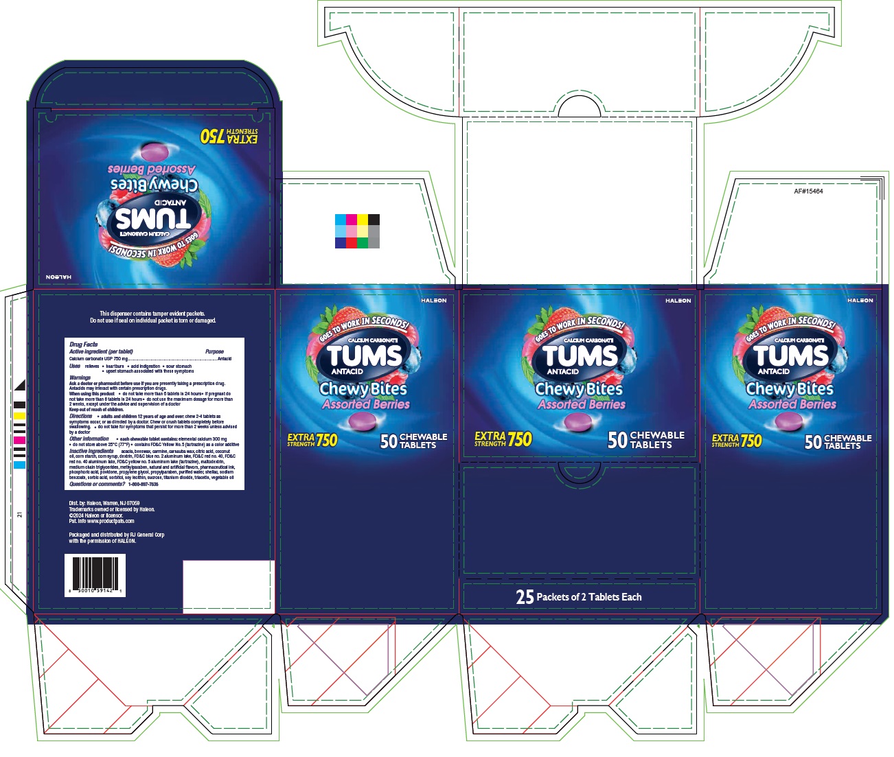 Pill image for Calcium Carbonate Tums Antacid Chewy Bites