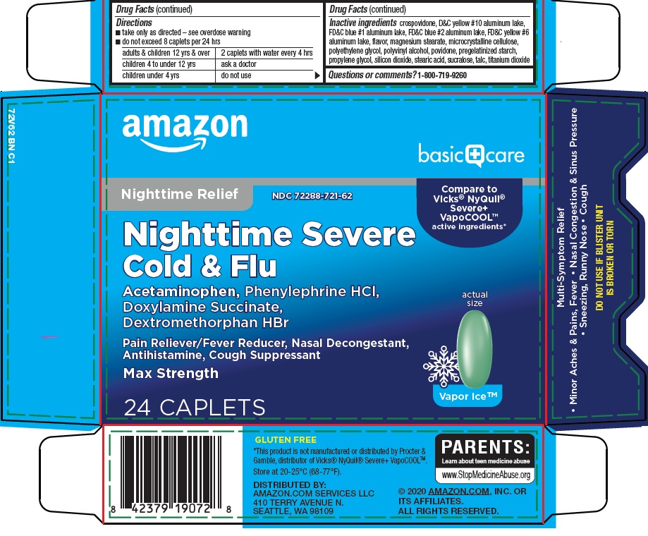 Pill image for Amazon Nighttime Severe Cold & Flu Drug Facts