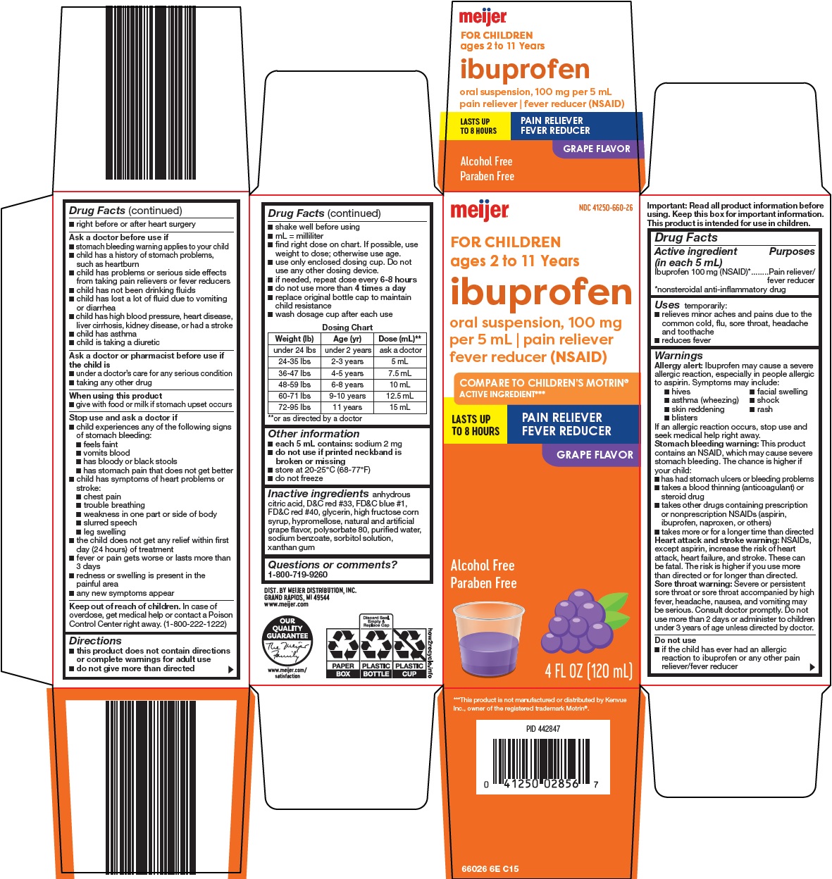 Pill image for Meijer Distribution, Inc. Children's Ibuprofen Oral Suspension Drug Facts