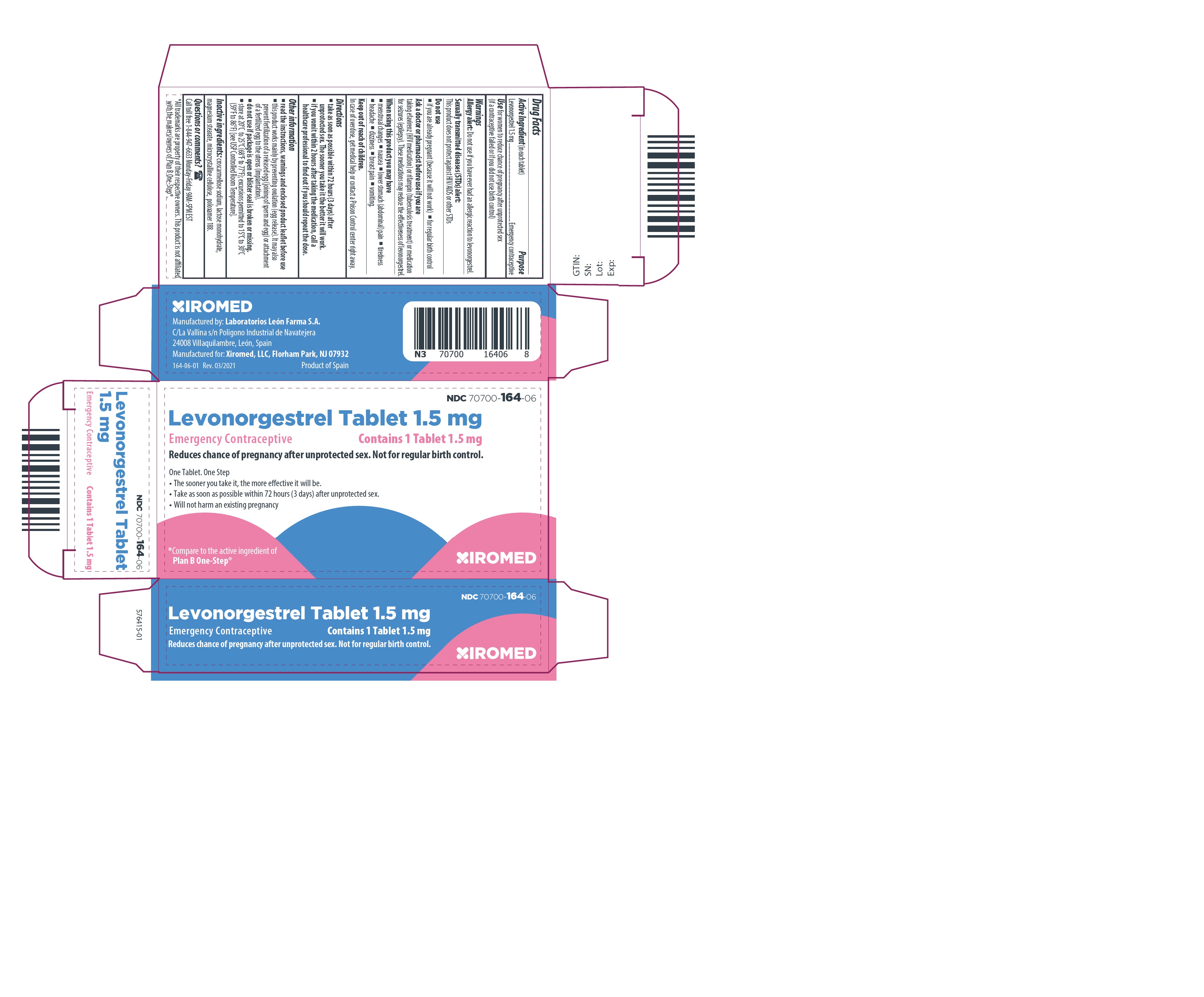 Pill image for Levonorgestrel Tablet 1.5 Mg