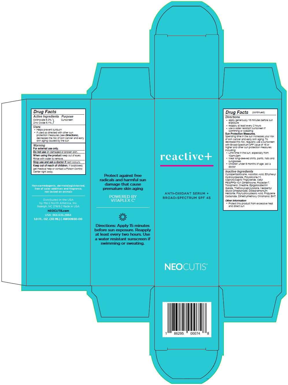 Pill image for Réactive+ Anti-oxidant Serum Plus Broad-spectrum Spf 45