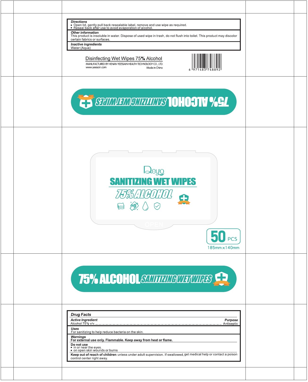 Pill image for deyo sanitizing wet wipes