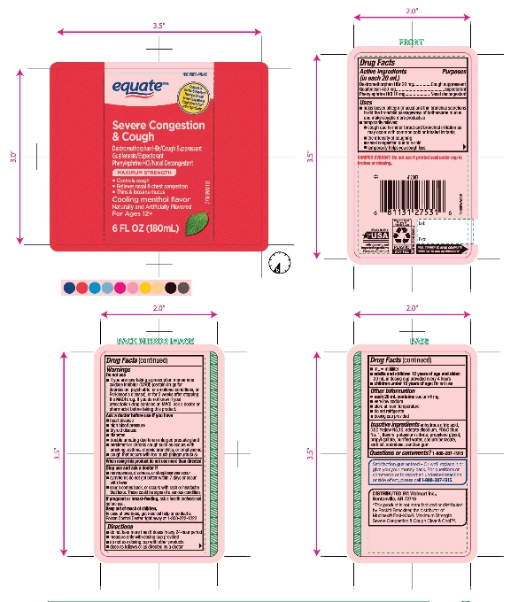 Pill image for Equate Maximum Strength Mucus Relief Severe Congestion And Cough Cooling Menthol Flavor 6 Fl Oz