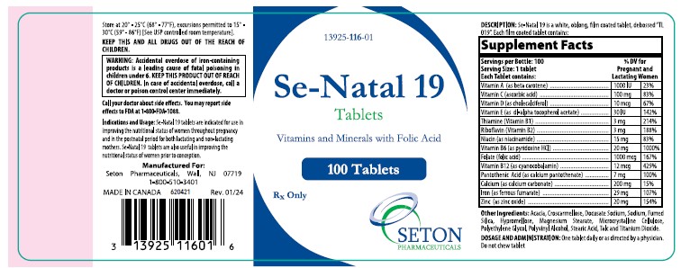 Pill image for Se-natal 19 Tablets