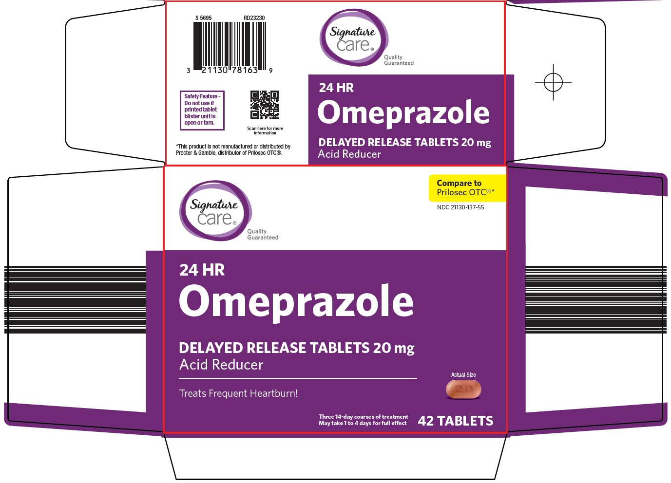 Pill image for Better Living Brands Llc Omeprazole Drug Facts
