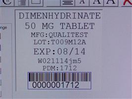 Pill image for Dimenhydrinate Tablets, Usp 50 Mg