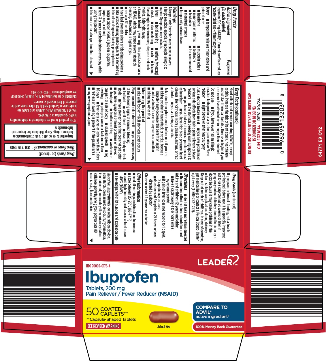 Pill image for Cardinal Health Ibuprofen Drug Facts