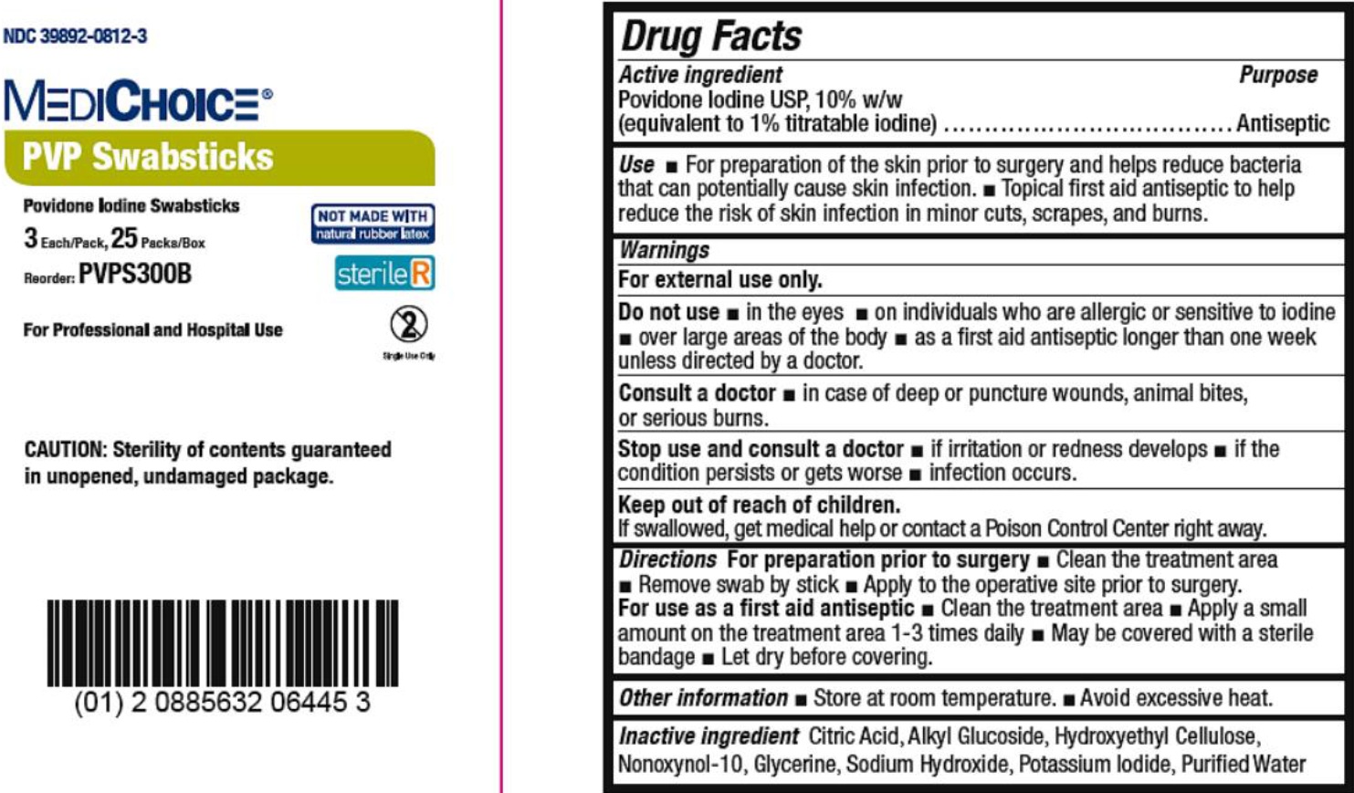Pill image for Medichoice Pvp Swabsticks
