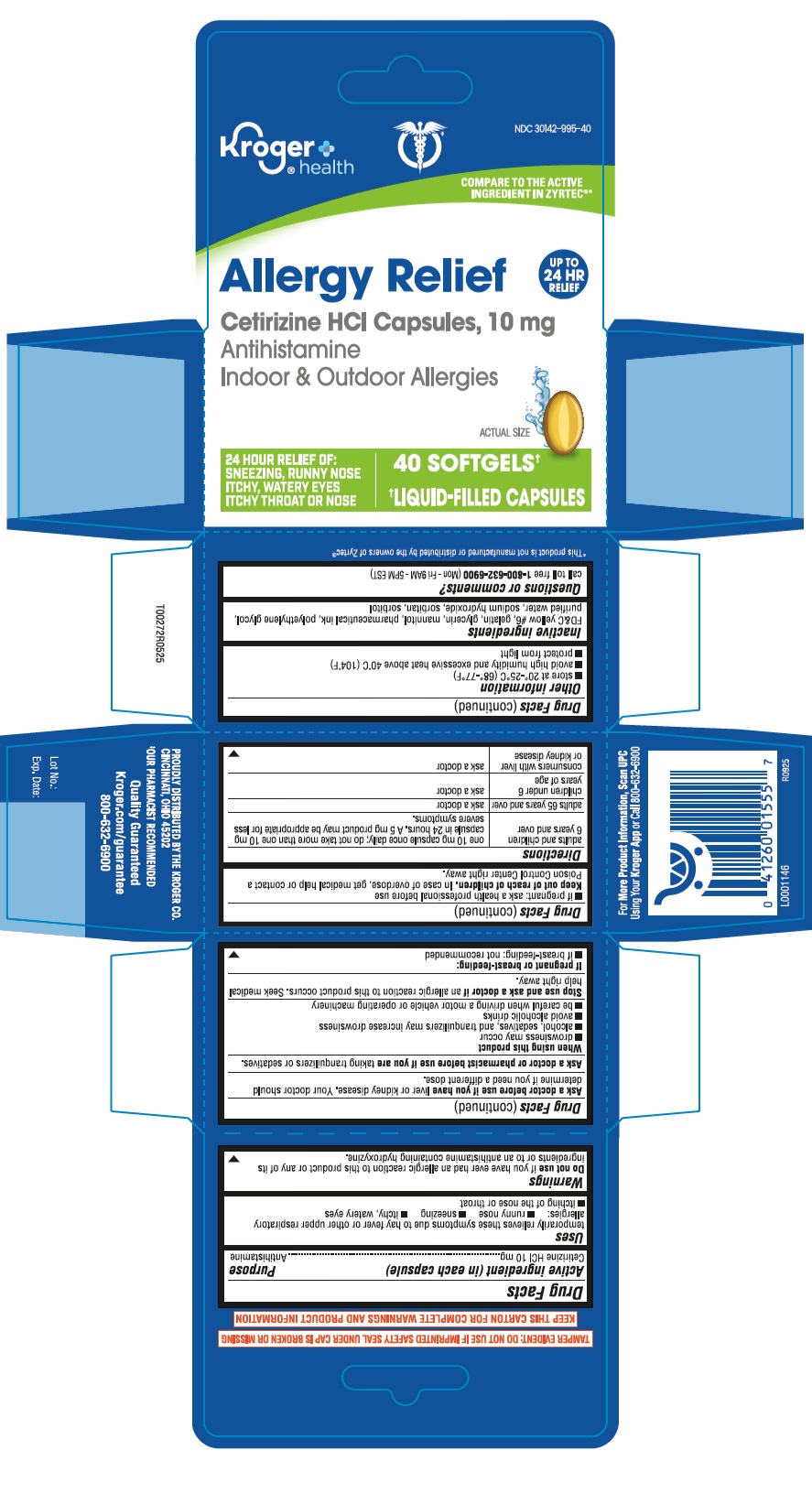 Pill image for Cetirizine Hydrochloride Capsules - Kroger