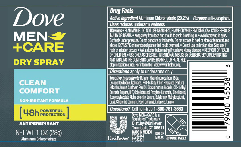 Pill image for Dove Men Plus Care Clean Comfort Dry Spray 48h Antiperspirant