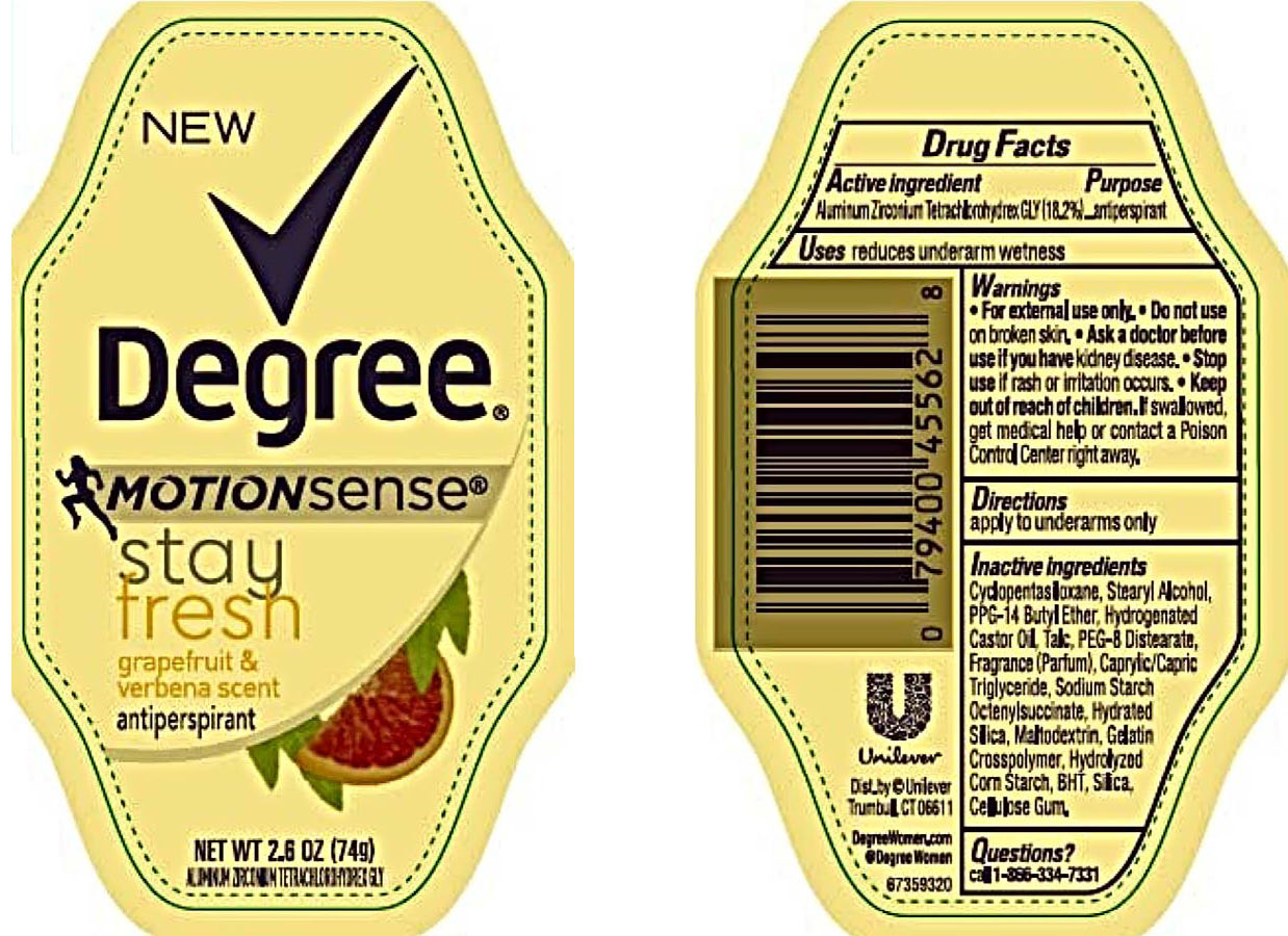 Pill image for Degree Motionsense Grapefruit And Verbena Scent Antiperspirant
