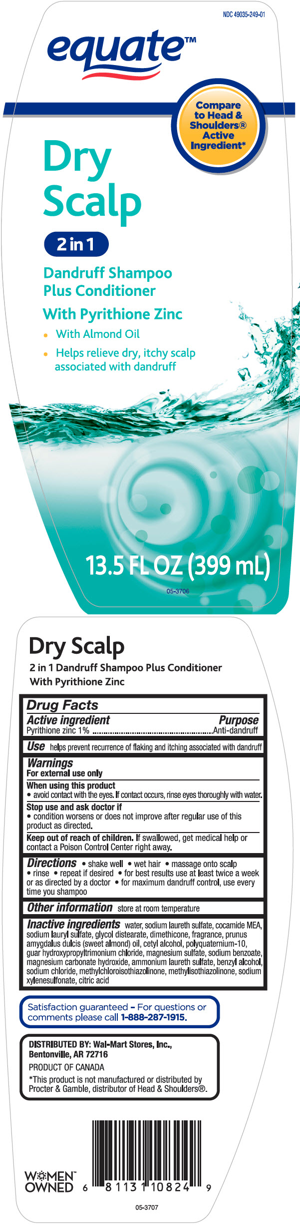 Pill image for Equate™ Dry Scalp 2 In 1 Dandruff Sh & Cond