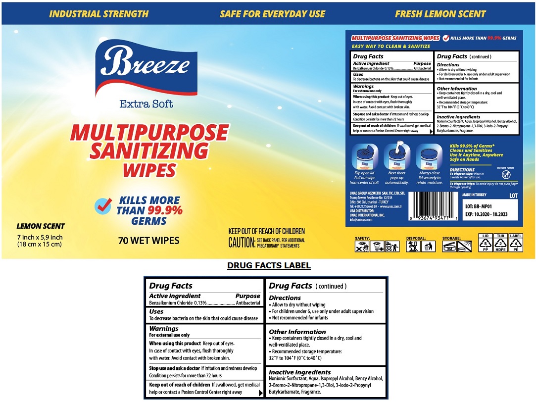 Pill image for breeze multipurpose sanitizing wipes