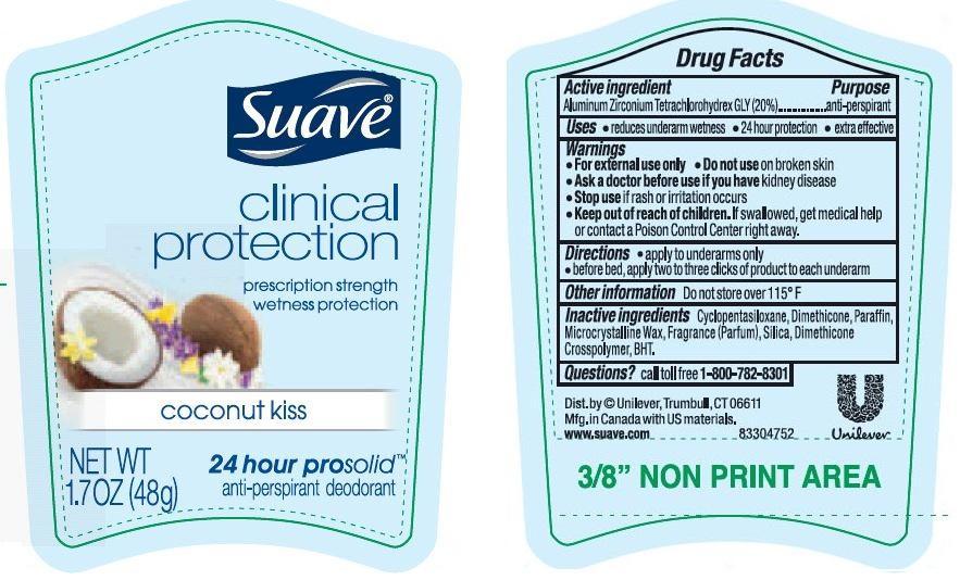 Pill image for Suave Clinical Protection Coconut Kiss Antiperspirant Deodorant