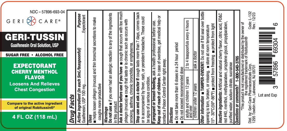 Pill image for Gericare- Tussin 693