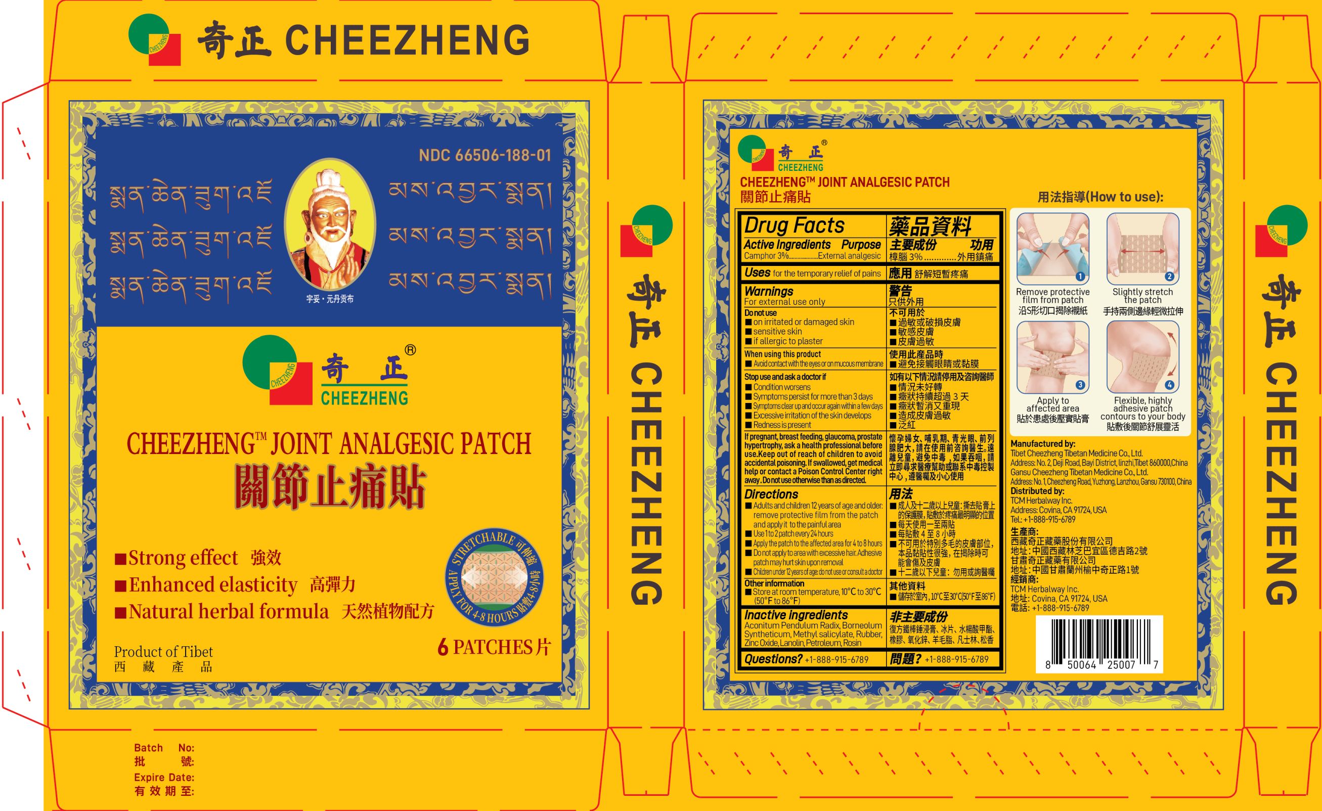 Pill image for Tibetree Cheezheng Joint Analgesic Patch