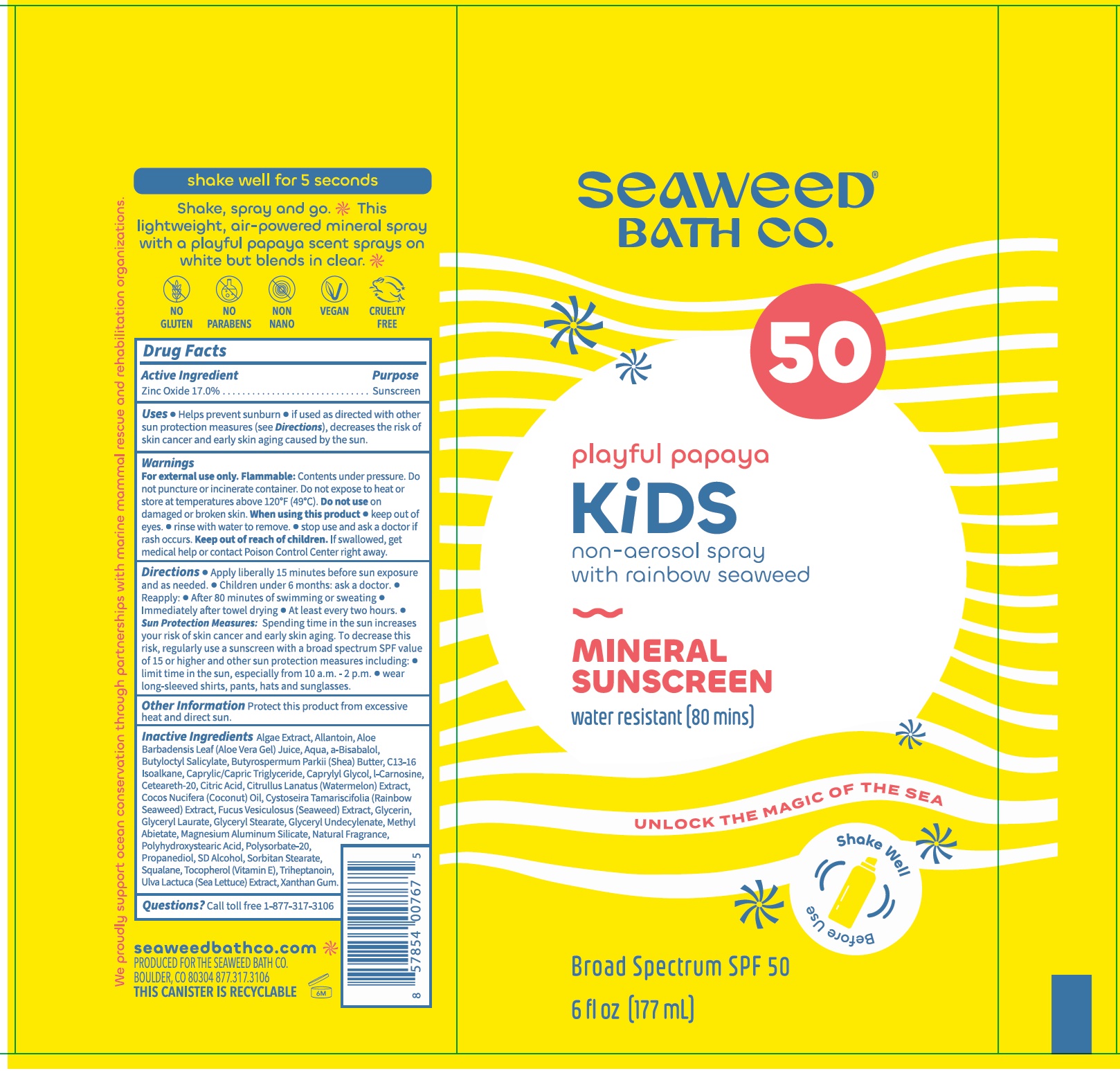 Pill image for Seaweed Bath Co. Playful Papaya Kids Sunscreen Spf 50