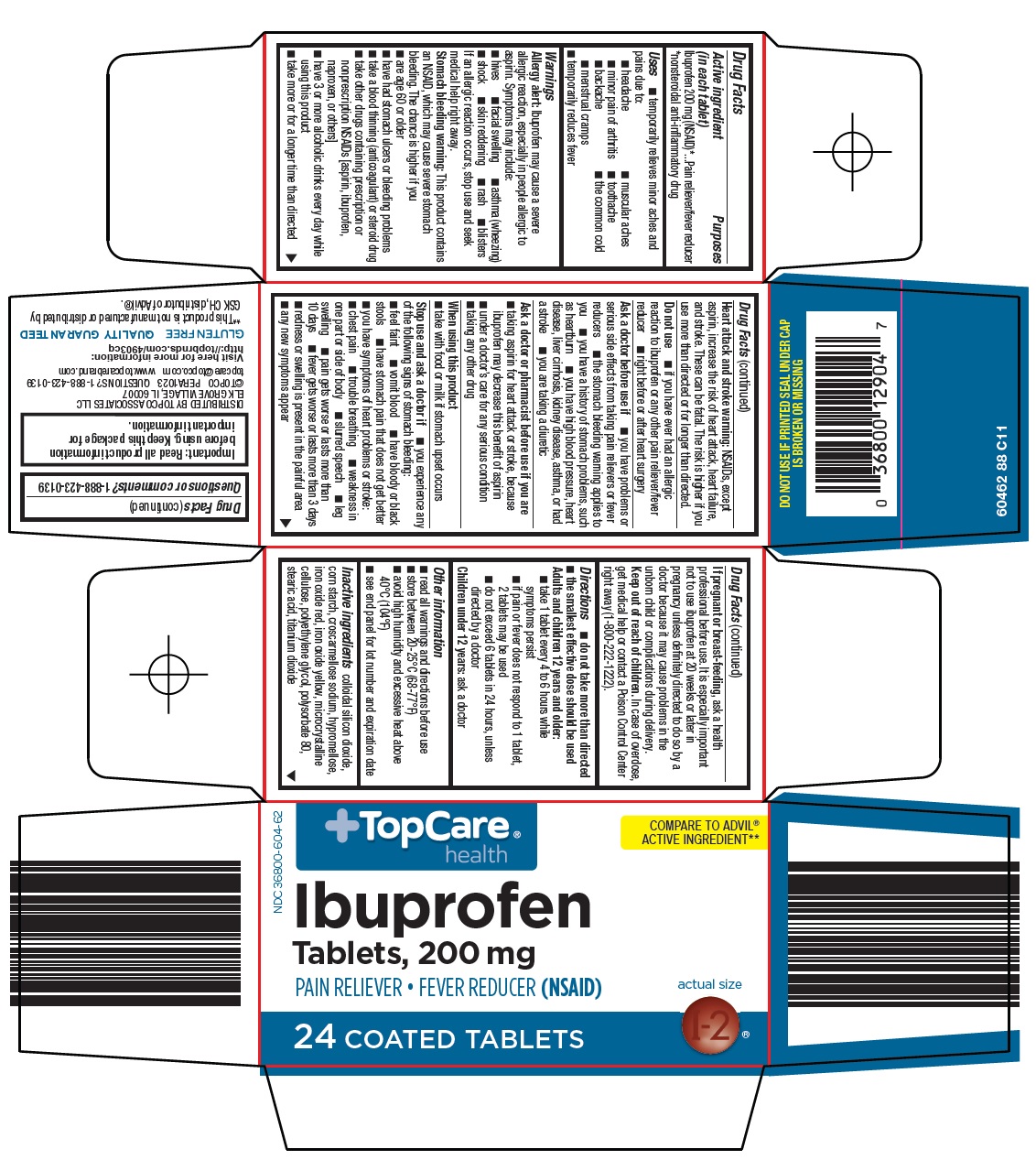 Pill image for Topco Associates Llc. Ibuprofen Drug Facts