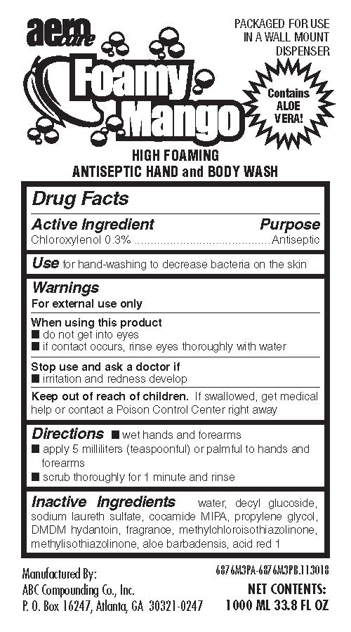 Pill image for Foamy Mango Antiseptic Hand And Body Wash 6876 Drug Facts And Label