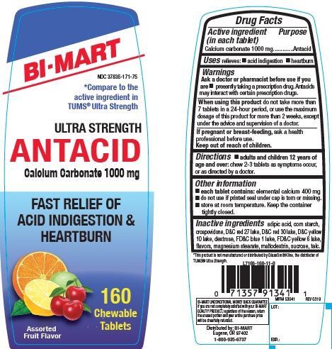 Pill image for Bi-mart Ultra Strength Antacid Assorted Fruit Chewable Tablets
