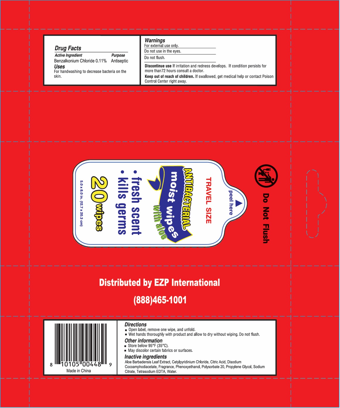 Pill image for Ez-448 Antibacterial Moist Hand Wipe