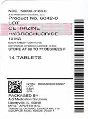 Pill image for Cetrizine Hcl Tablet 10 Mg