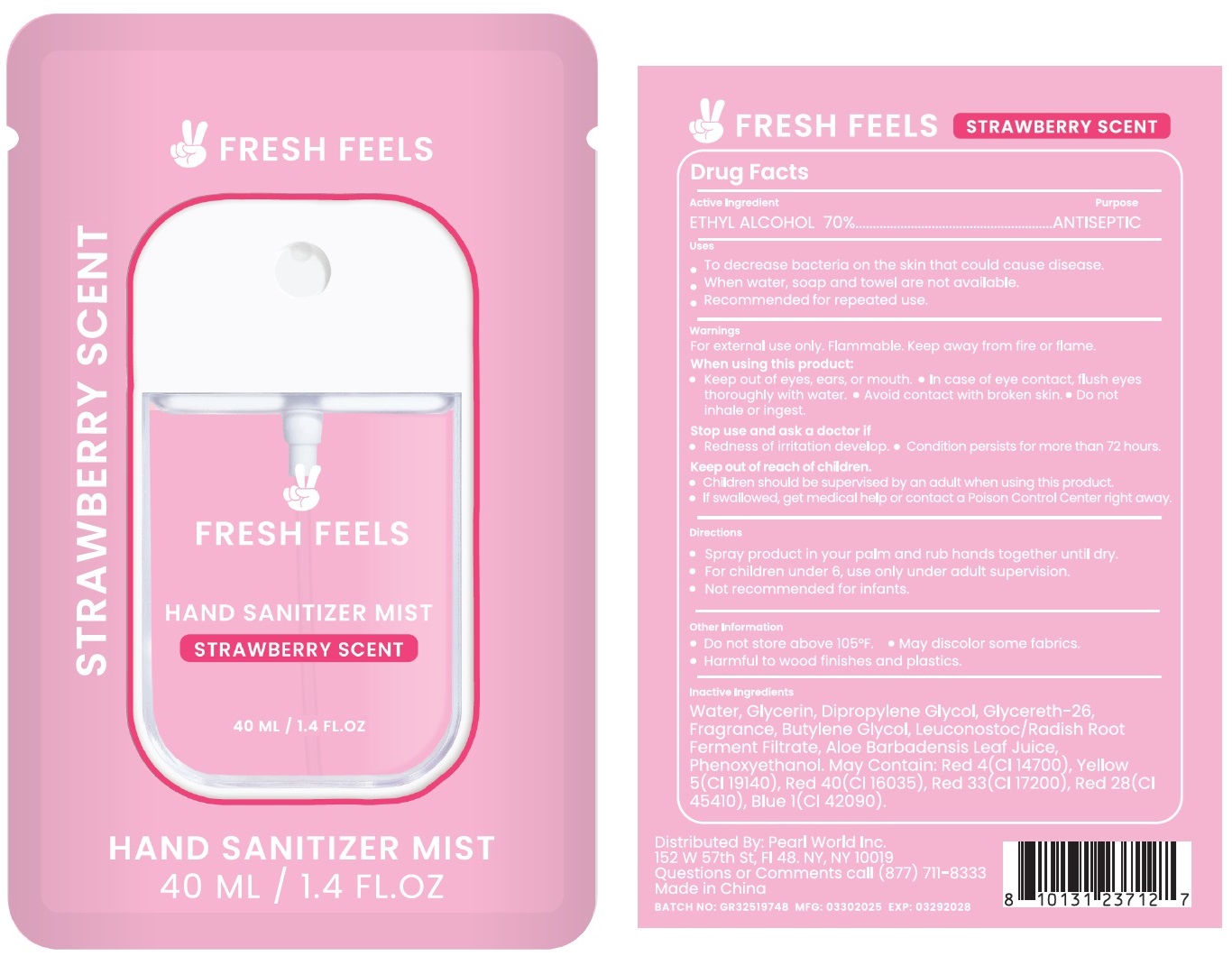 Pill image for Fresh Feels Hand Sanitizer Mist