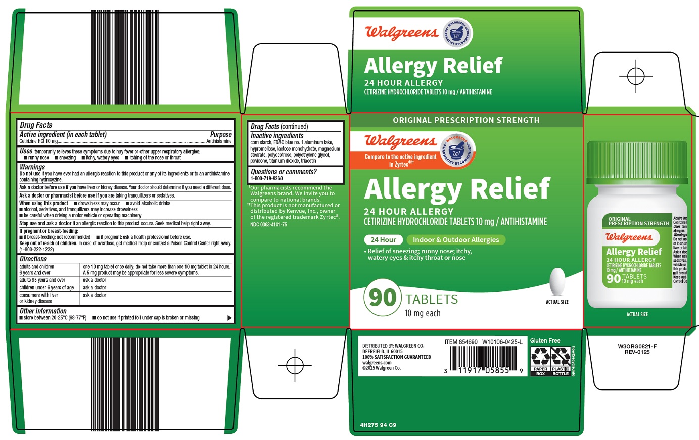 Pill image for Walgreen Co. Allergy Relief Drug Facts