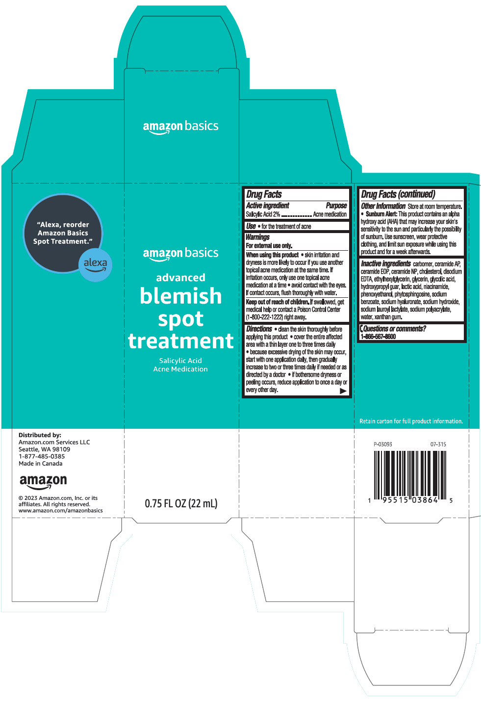 Pill image for Amazon Basics Advanced Blemish Spot Treatment
