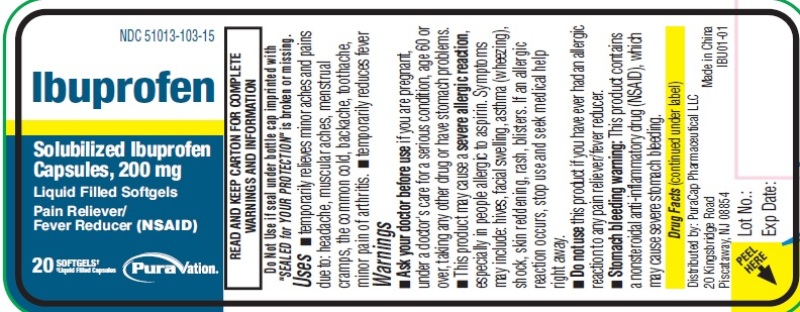 Pill image for Ibuprofen Capsules (liquid Filled), 200 Mg