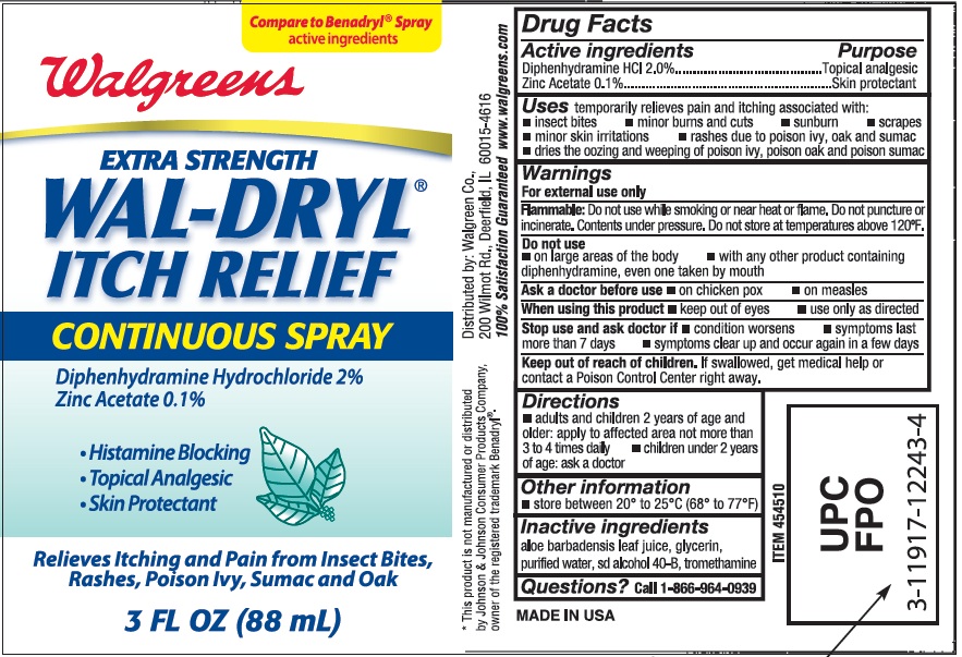 Pill image for Walgreens Extra Strength Wal-dryl Itch Relief Continuous Spray
