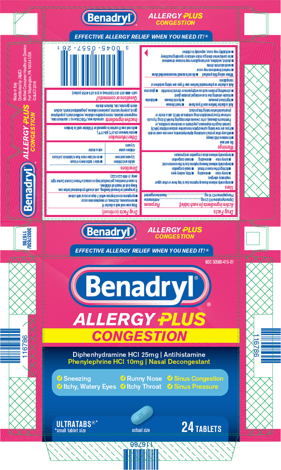 Pill image for Benadryl Allergy Plus Congestion
