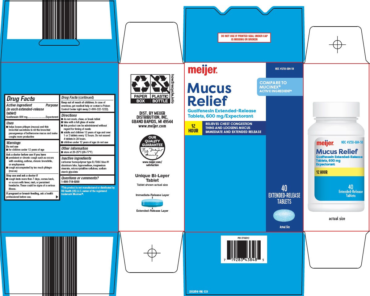 Pill image for Meijer Distribution, Inc. Mucus Relief Drug Facts