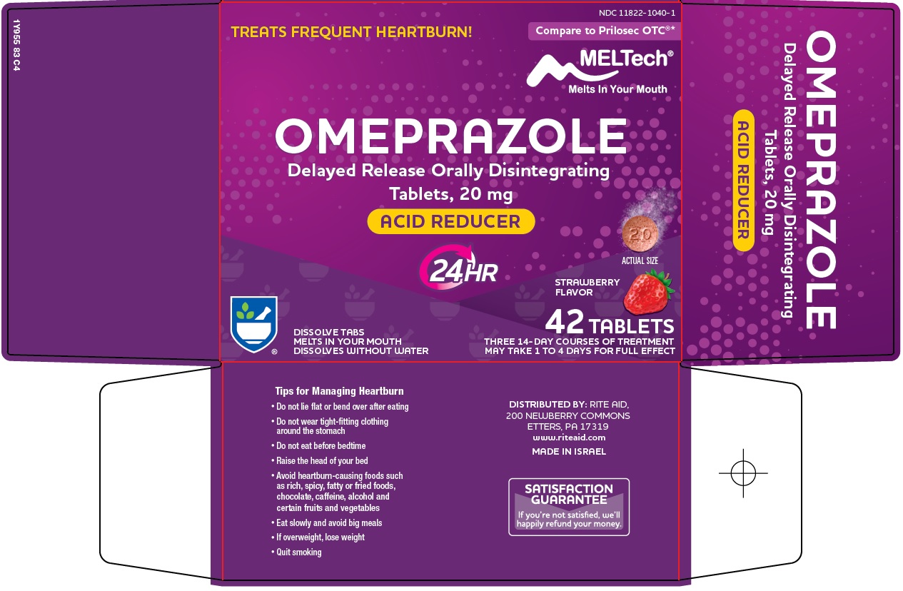 Pill image for Rite Aid Corporation Omeprazole Drug Facts