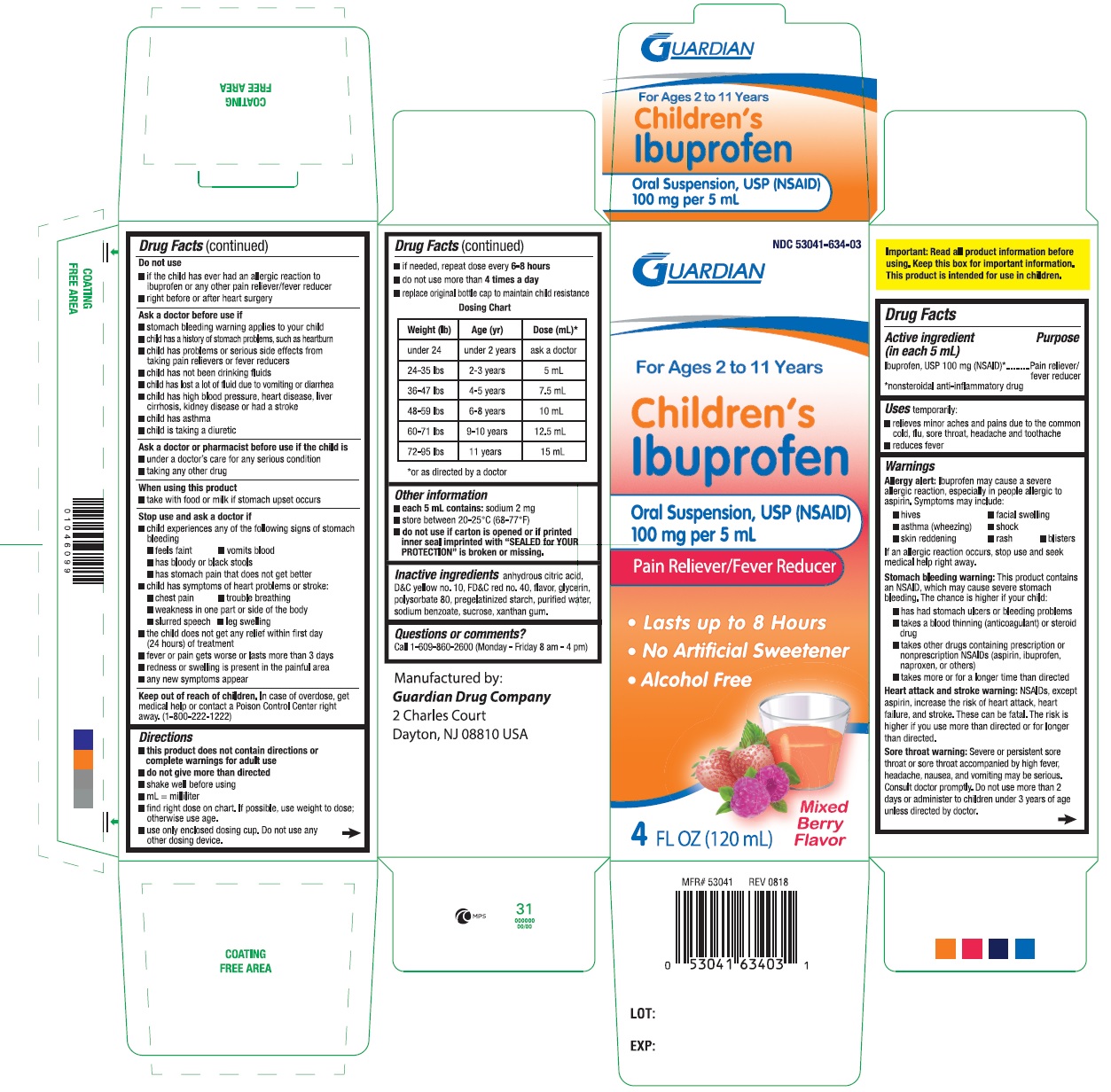 Pill image for Guardian Children's Ibuprofen Oral Suspension 