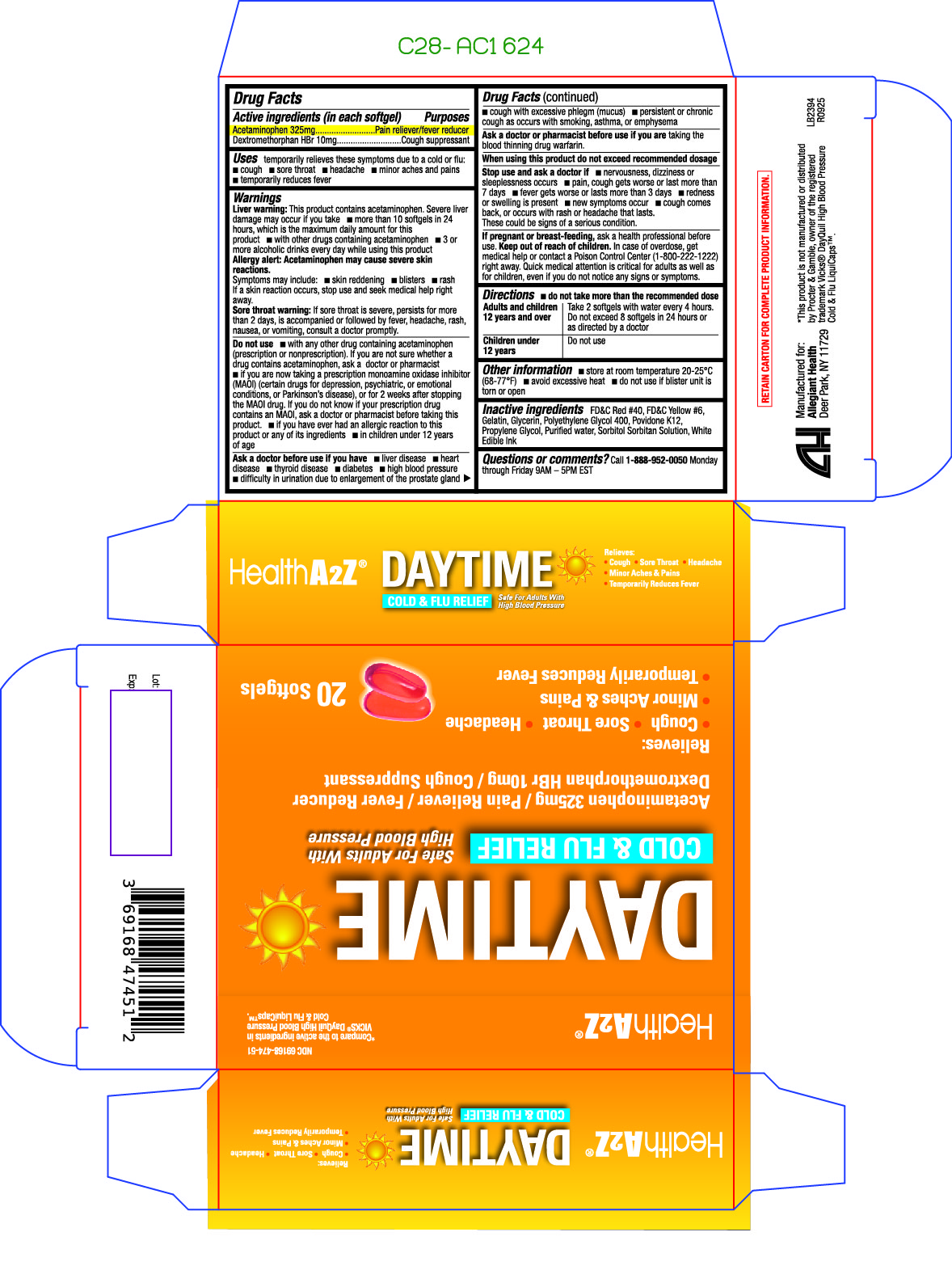 Pill image for 474 - Daytime Cold And Flu Relief