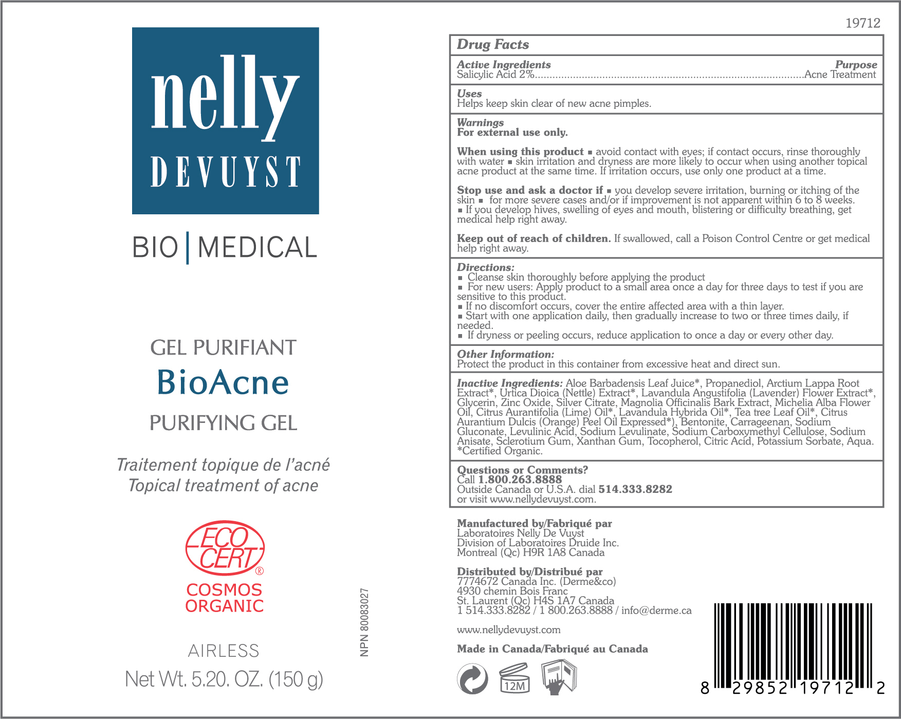 Pill image for Nelly Devuyst Purifying Gel Bioacne 150g