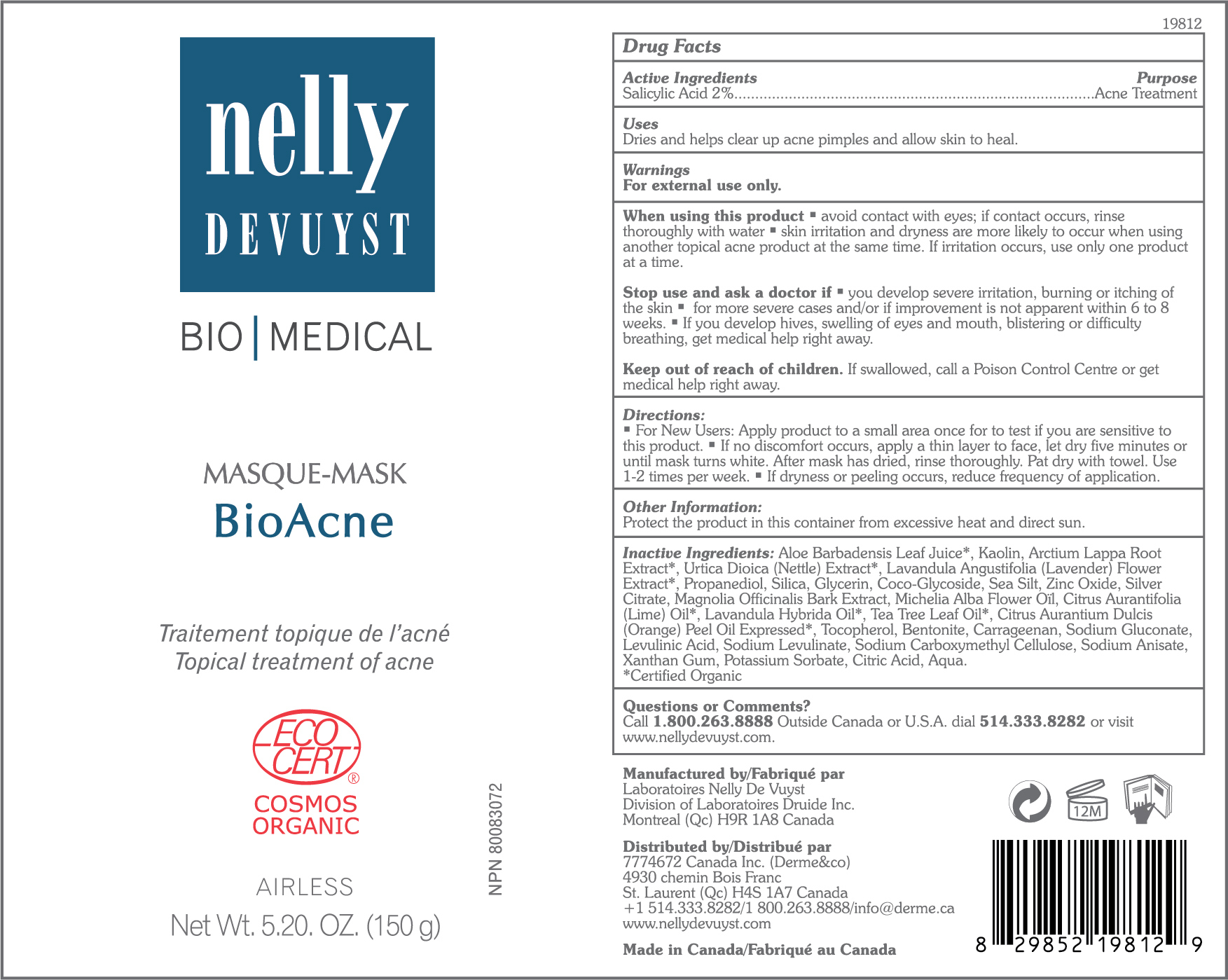 Pill image for Nelly Devuyst Mask Bioacne 150g