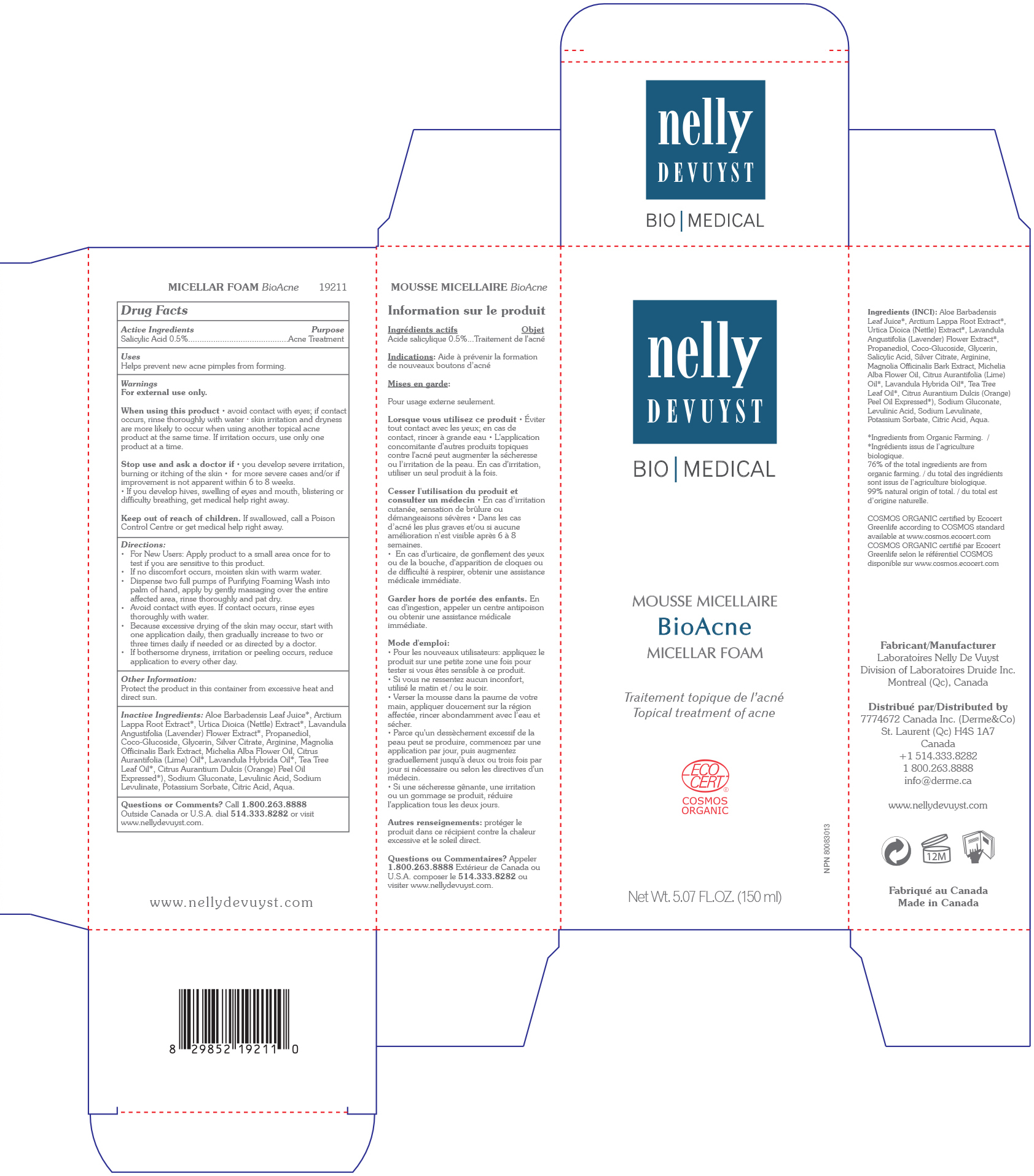 Pill image for Nelly Devuyst Micellar Foam Bioacne 150ml