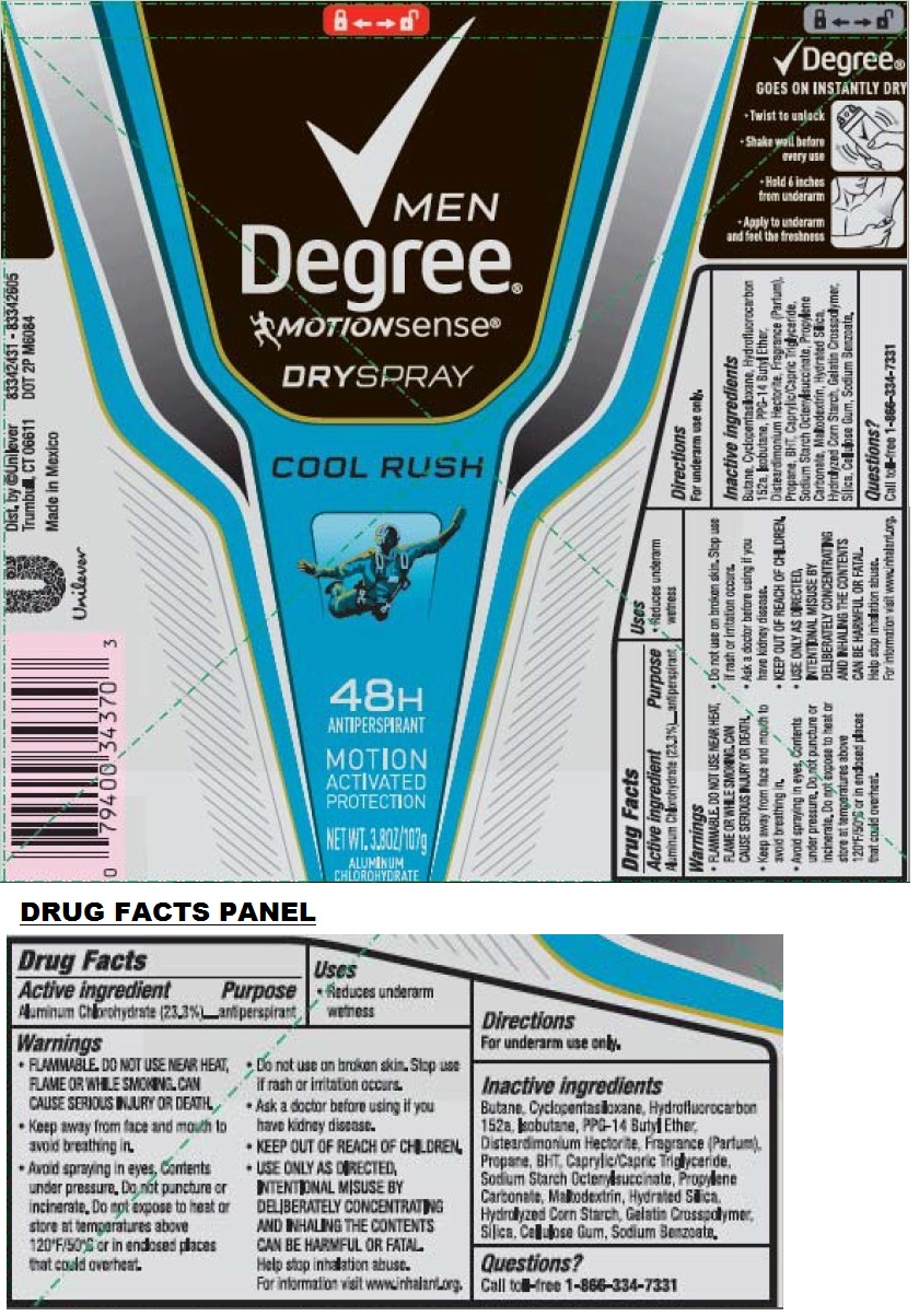 Pill image for Degree For Men Motionsense Cool Rush Dry Spray Antiperspirant