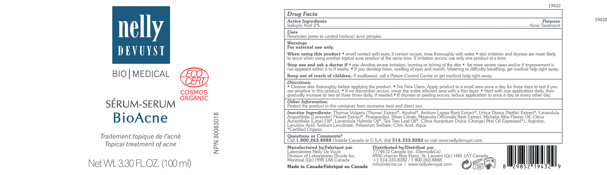 Pill image for Nelly Devuyst Serum Bioacne 100ml