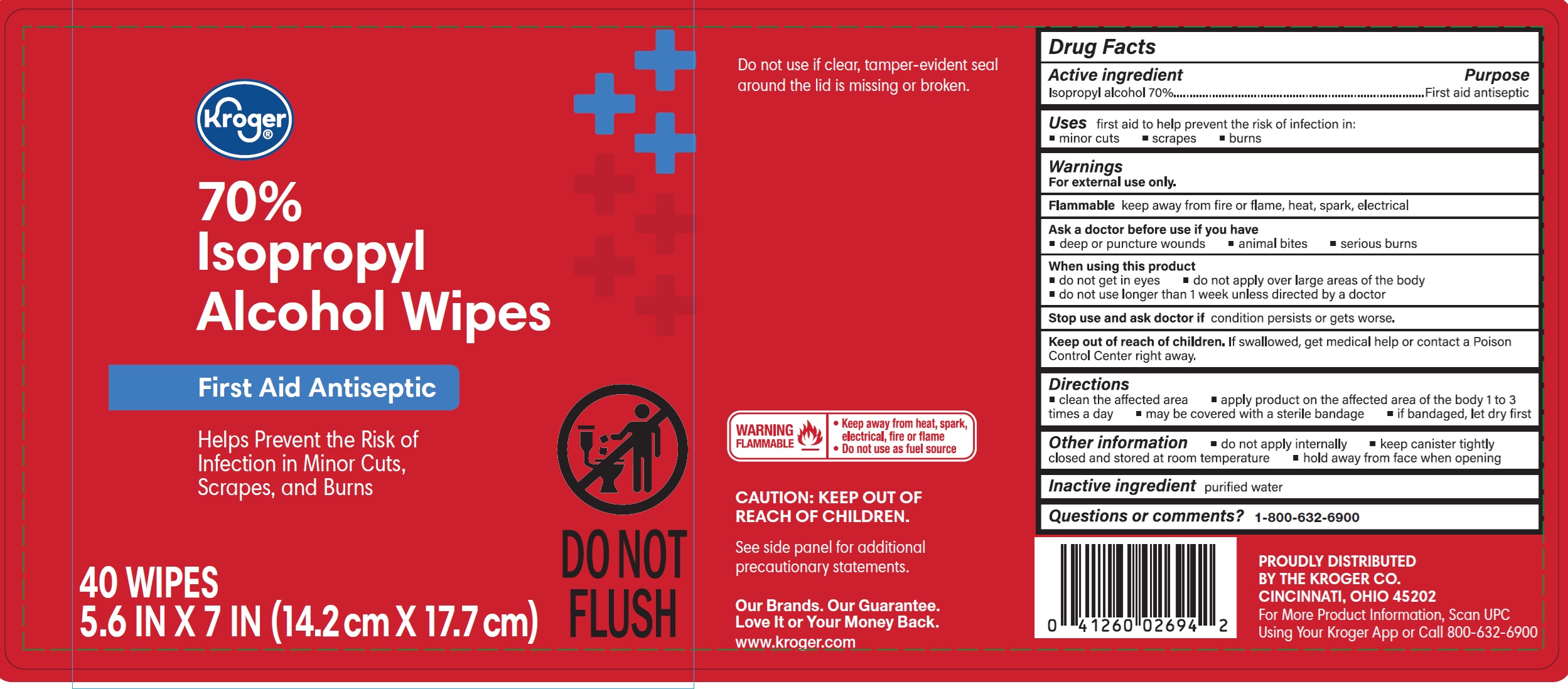 Pill image for Kroger 70% Isopropyl Alcohol Wipes