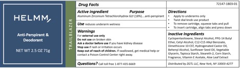 Pill image for Helmm Antiperspirant And Deodorant - Trailblazer