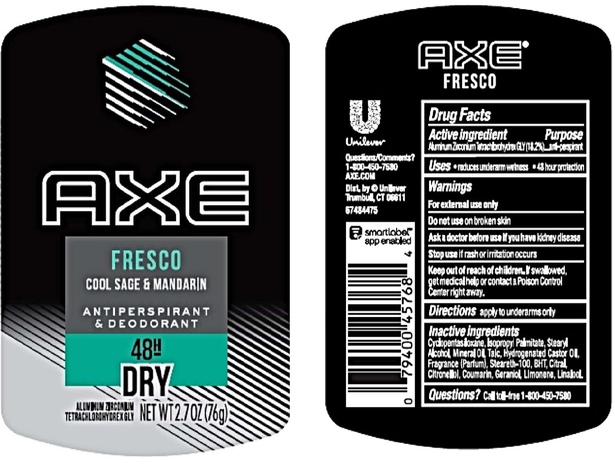 Pill image for Axe Fresco Cool Sage & Mandarin Antiperspirant And Deodorant 48h Dry