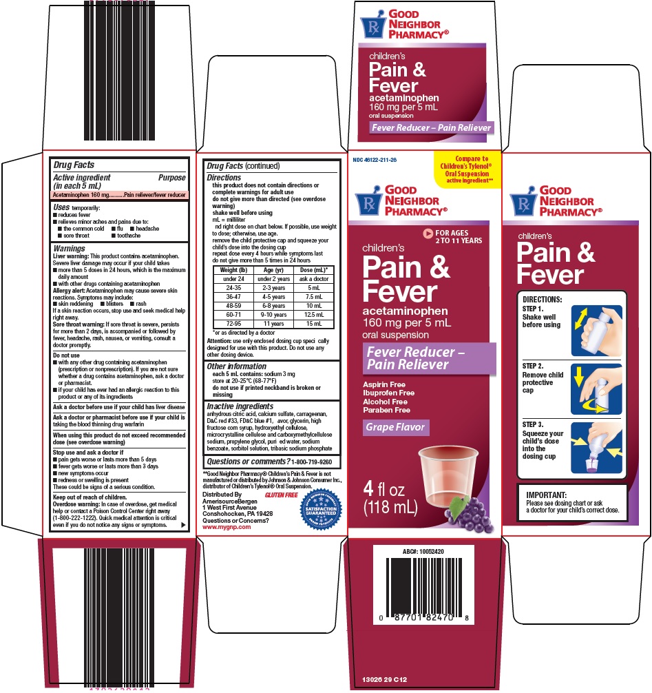 Pill image for Amerisource Bergen Children’s Pain & Fever Drug Facts