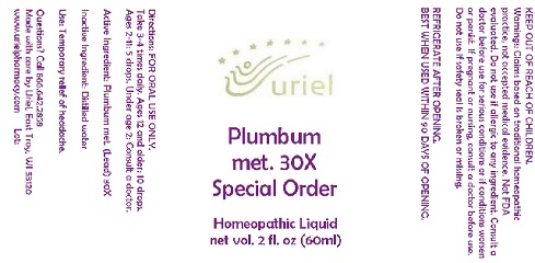 Pill image for plumbum met. 30 special order