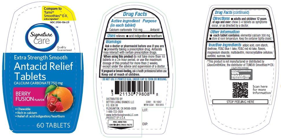 Pill image for Signature Care Extra Strength Smooth Antacid Berry Fusion