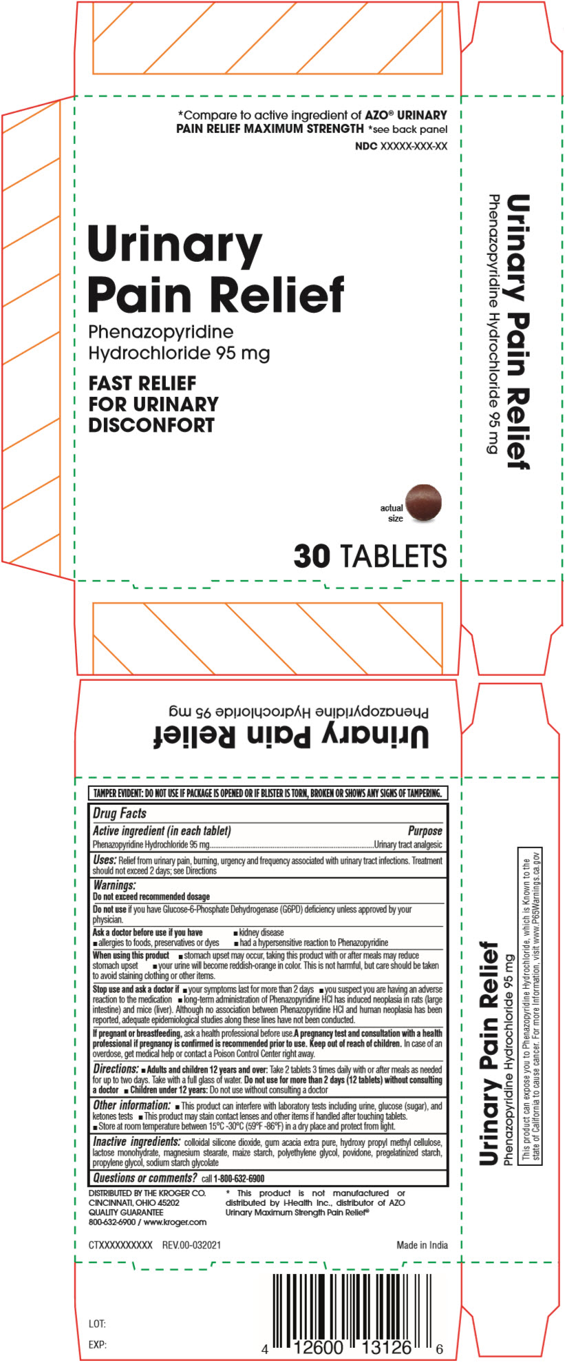Pill image for Urinary Pain Relief Tablets